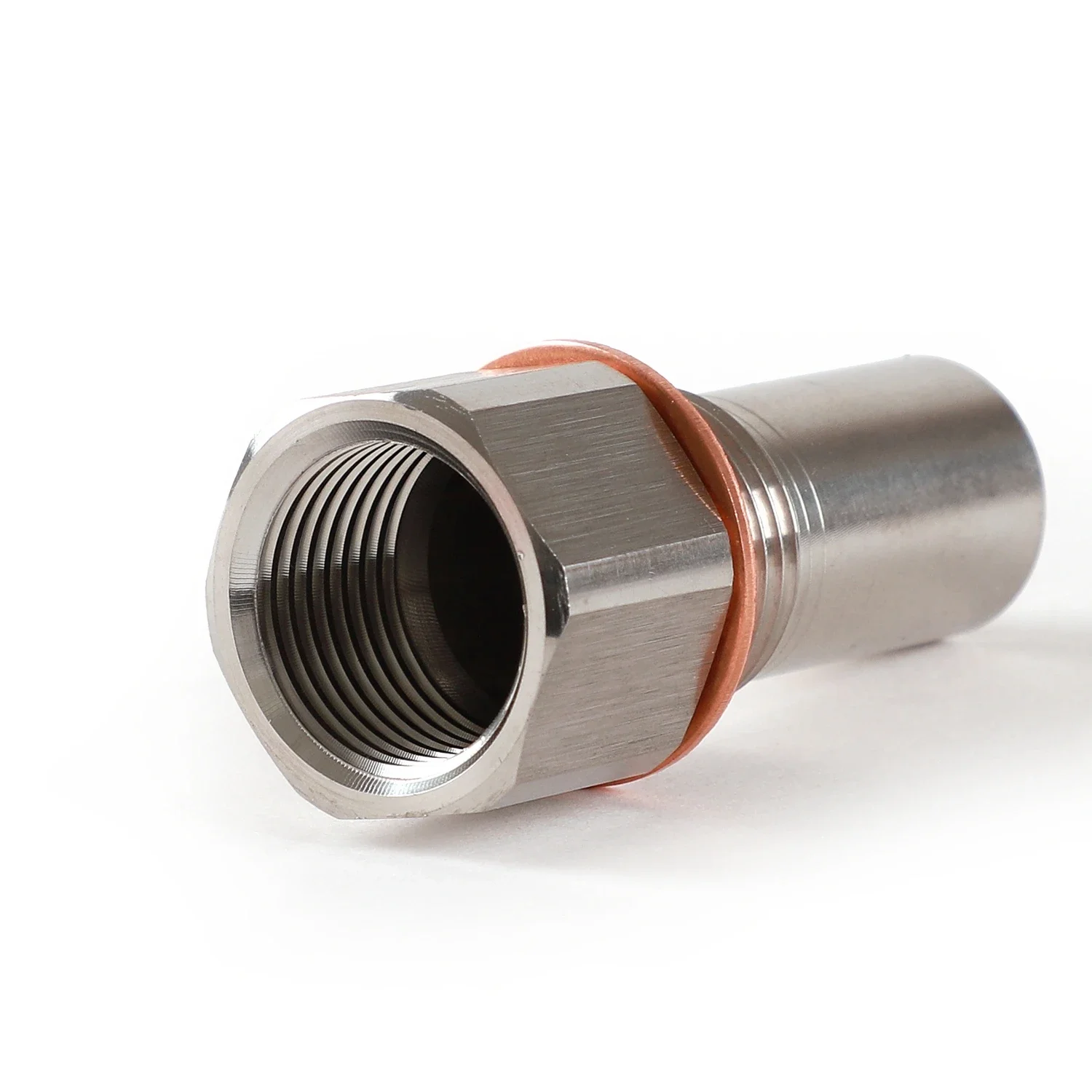 Adaptador espaciador sensor O2 con malla catalítica y mini catalizador