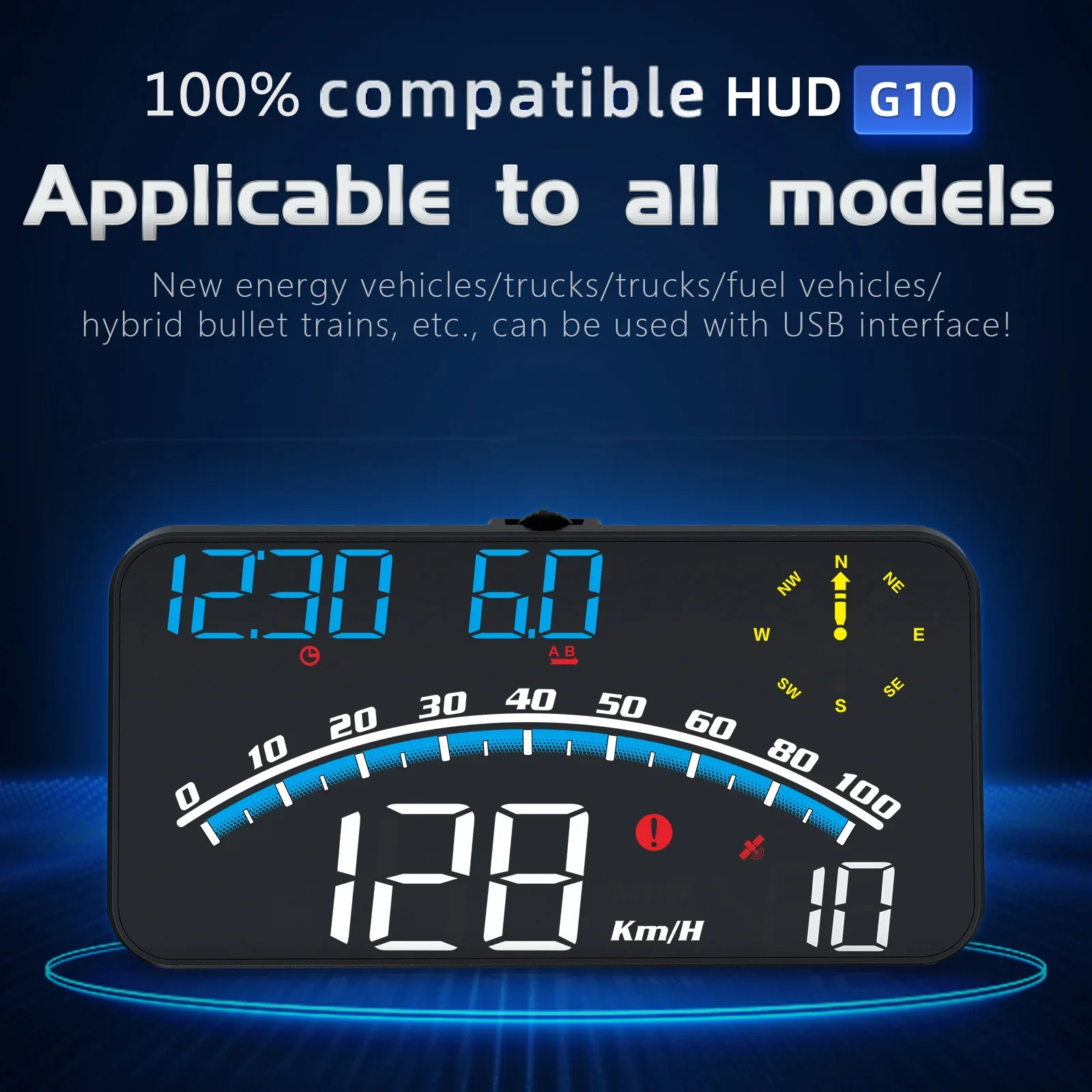 Pantalla multifunción del velocímetro GPS para coche