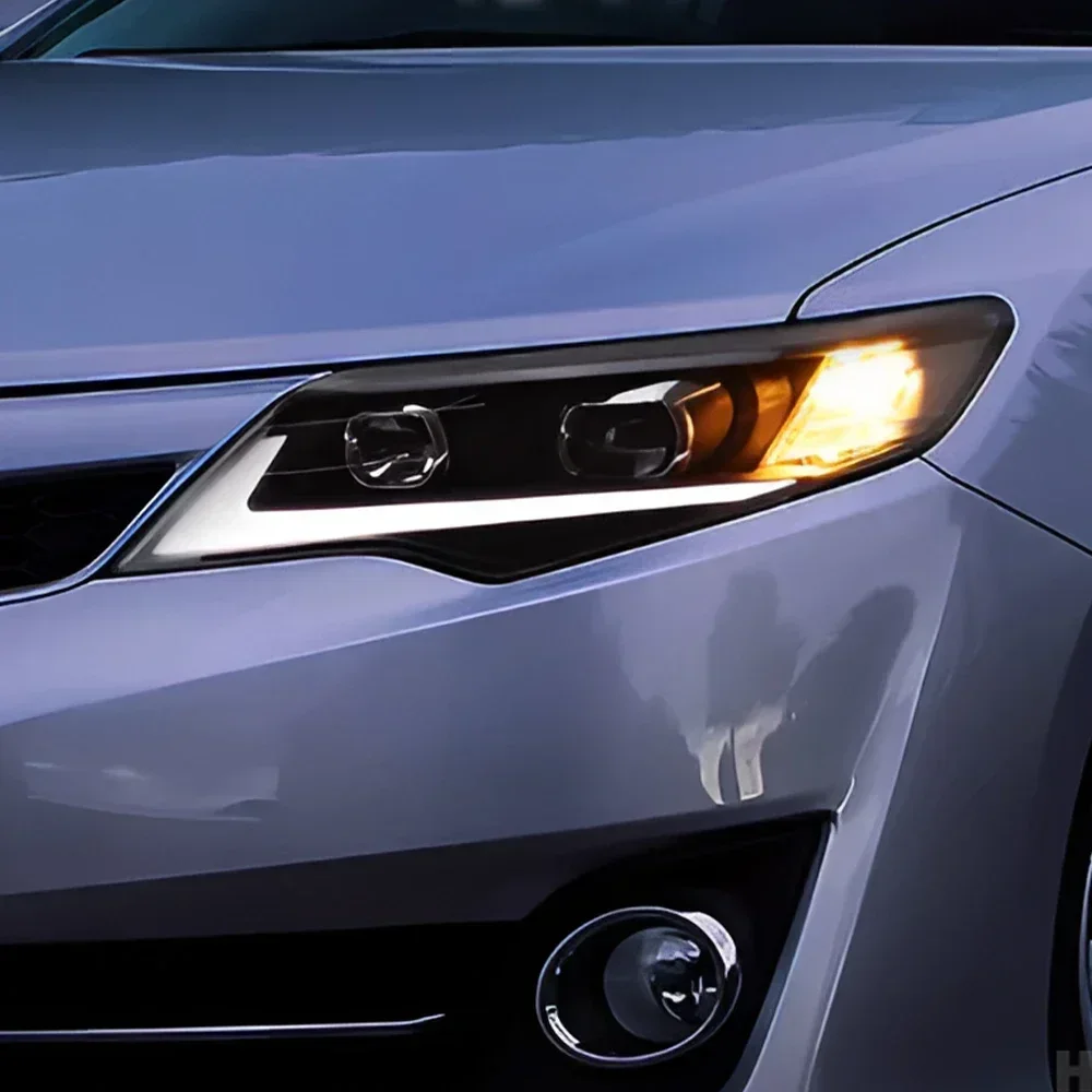 Faros delanteros para Toyota versión estadounidense Camry 2012-2014 conjunto de lámpara LED para coche actualización LED luz diurna accesorios de lente de proyector - imagen 5