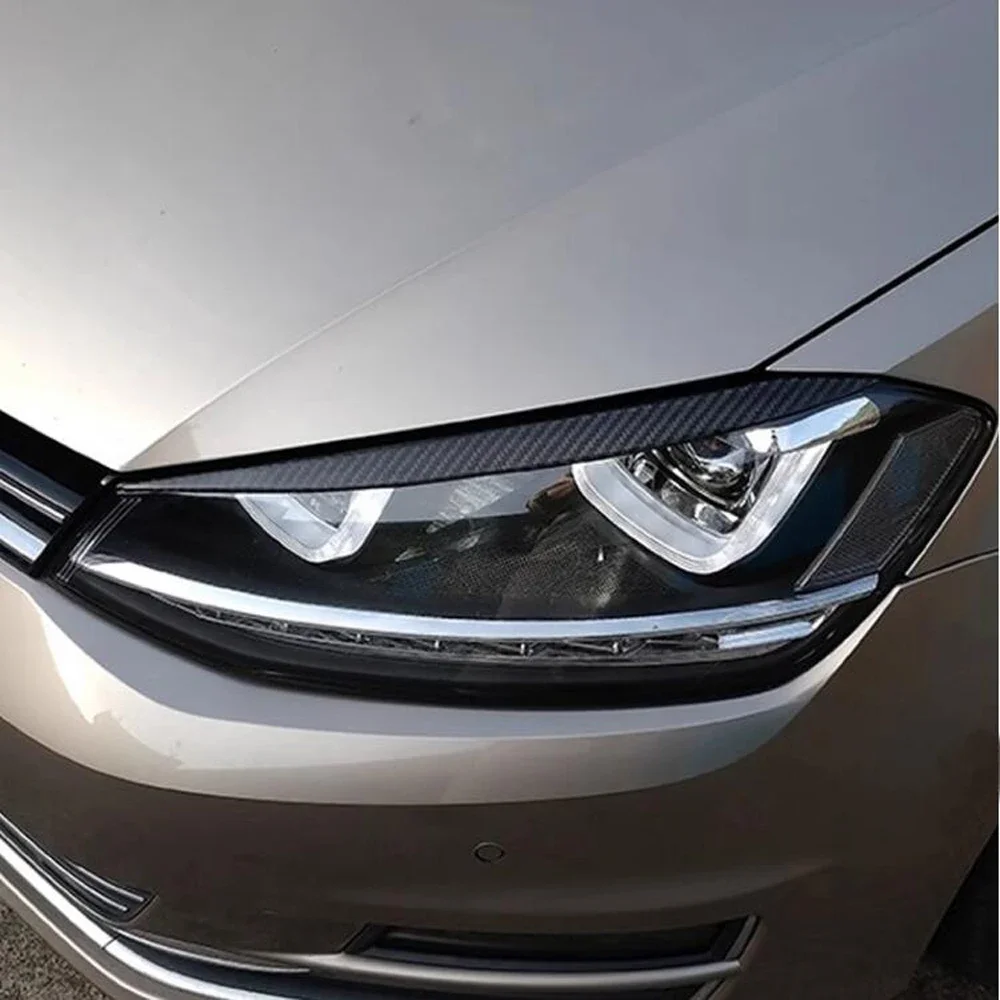 Ceja del faro ABS fibra carbono para VW Golf 7 (2013-2017) llamativo - imagen 4