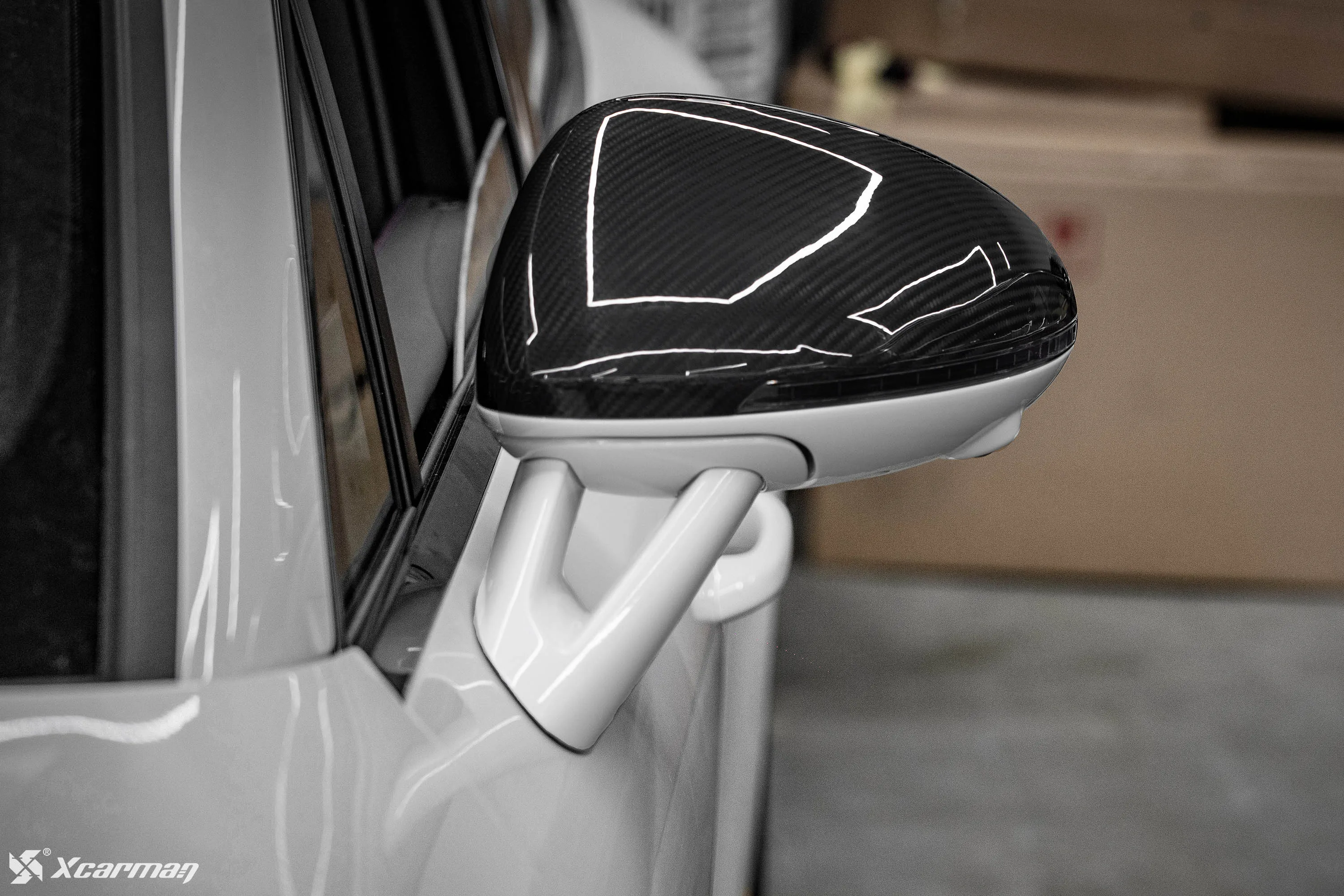 Cubierta de espejo fibra de carbono seca Porsche Macan 2014-2021 - imagen 3