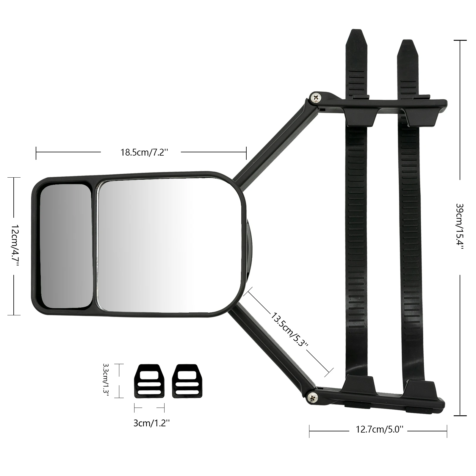Espejo retrovisor remolque acoplable para camión y SUV vista lateral - imagen 2