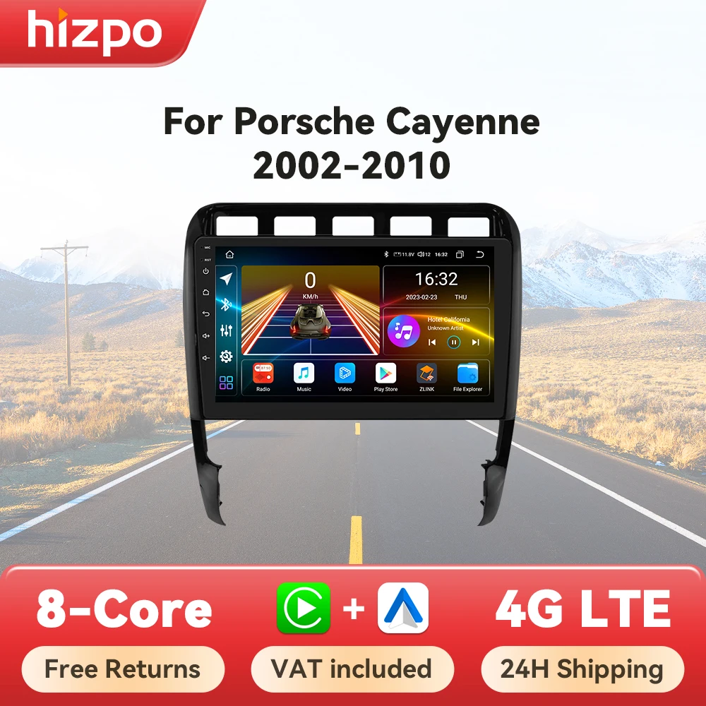 Hizpo Radio Android con CarPlay y GPS – Porsche Cayenne 2002-2010