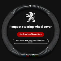 Cubierta volante de fibra carbono gamuza para Peugeot 207/208/308/3008