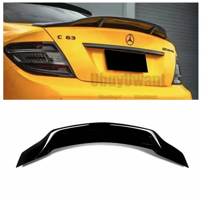 Alerón trasero estilo R ABS negro brillo efecto carbono Mercedes W204 - imagen 4