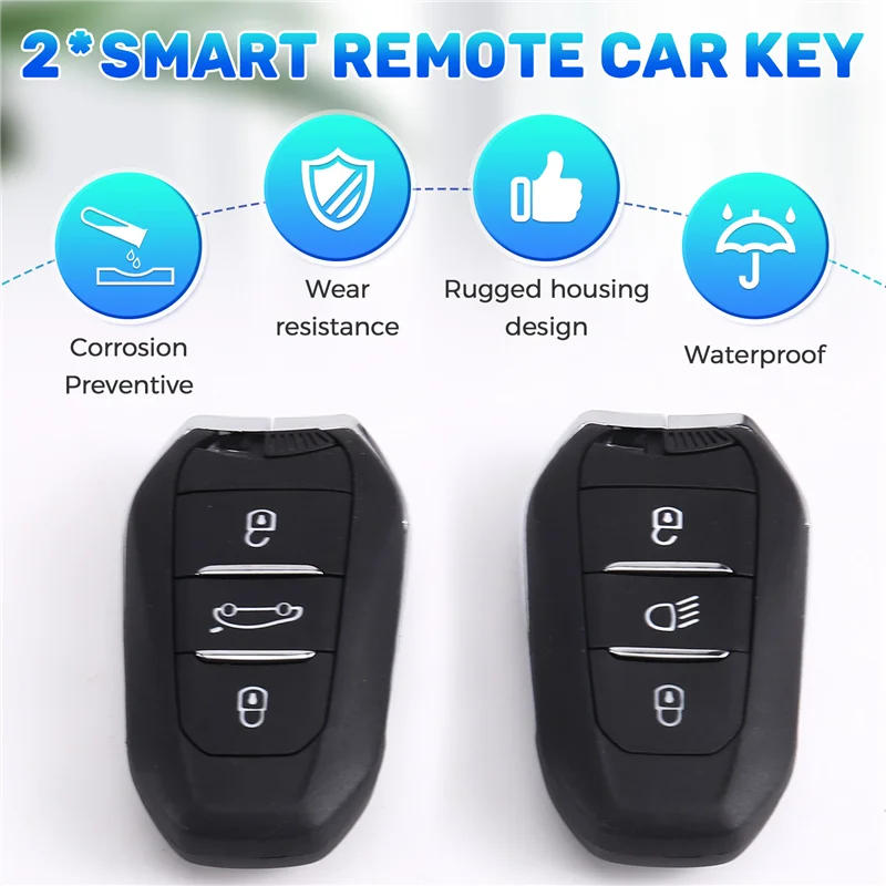 Para 307 308 3008 508 5008 para Citroen C3 C4 para Opel HU83 4A Chip 433Mhz llave de coche remota inteligente-juego de 2 uds - imagen 2