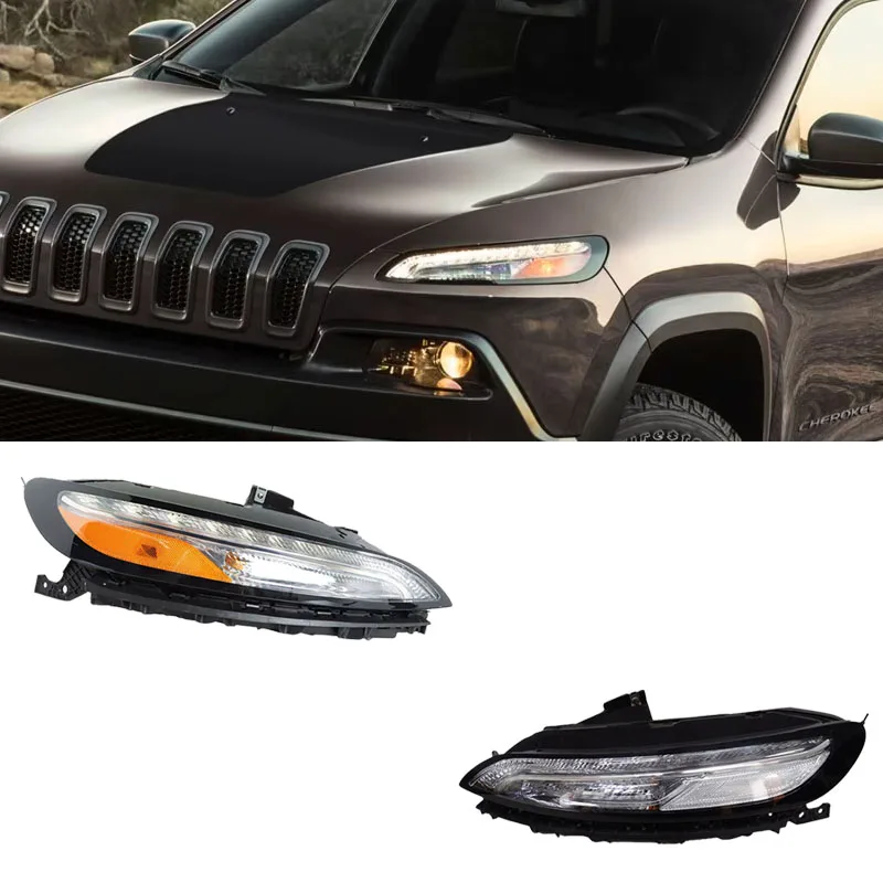 Faros LED para Jeep Cherokee 2014-2018 luz diurna y intermitente