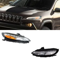 Faros LED para Jeep Cherokee 2014-2018 luz diurna y intermitente