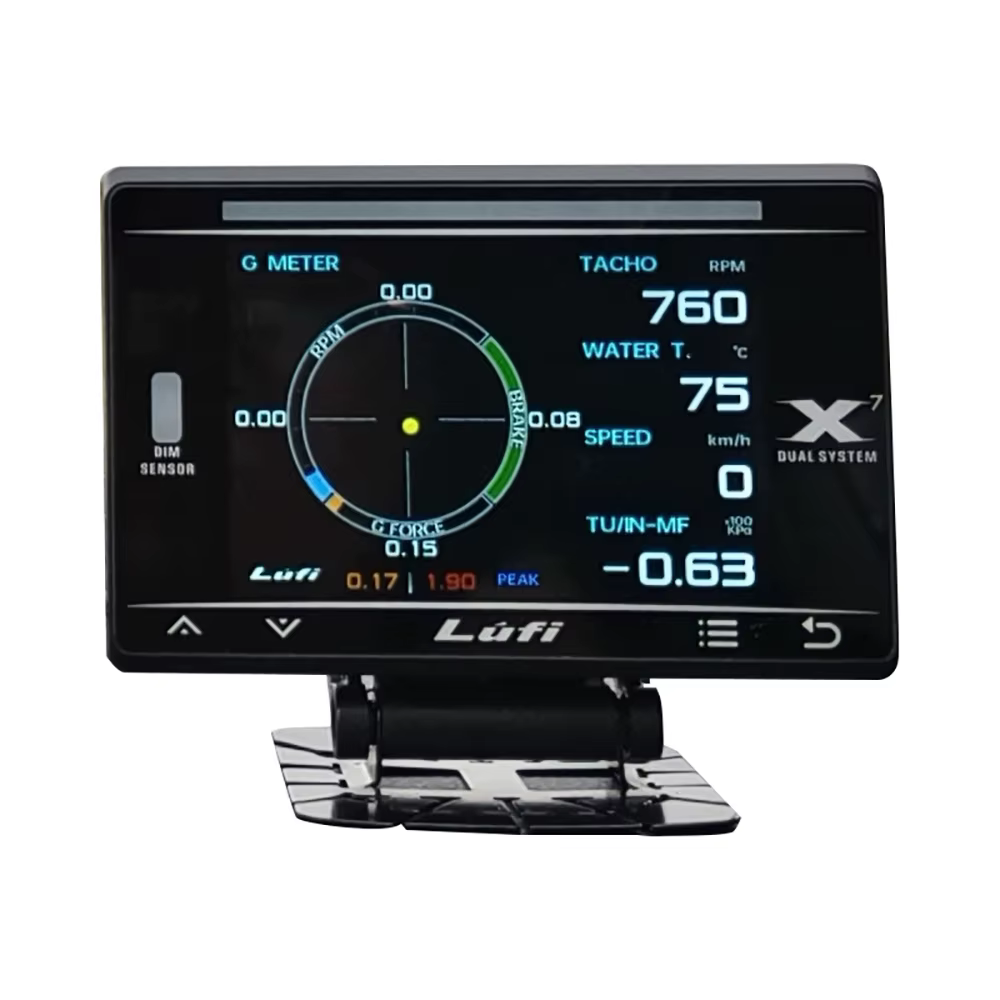 LUFI X7 HUD OBD: display LCD de temperaturas y luz de cambio - imagen 4
