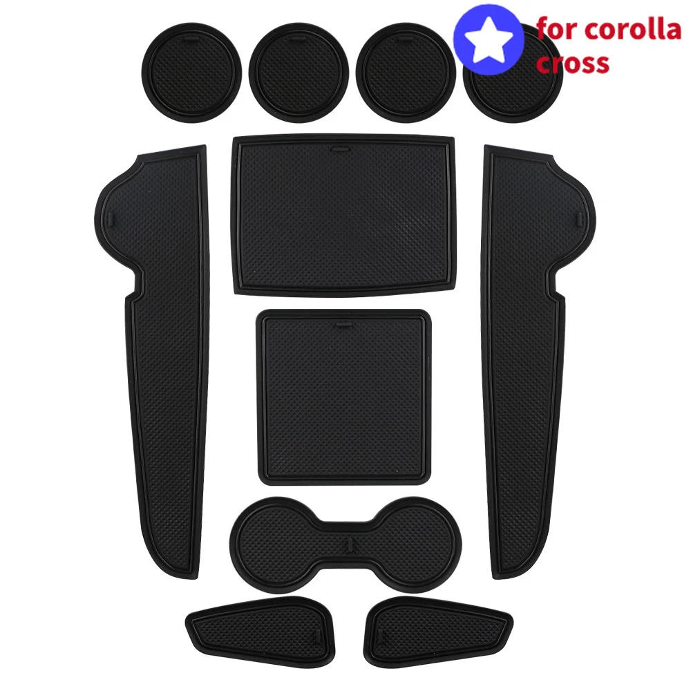 Rejilla portaobjetos puerta Toyota Corolla Cross 2021-23 goma adhesiva - imagen 5