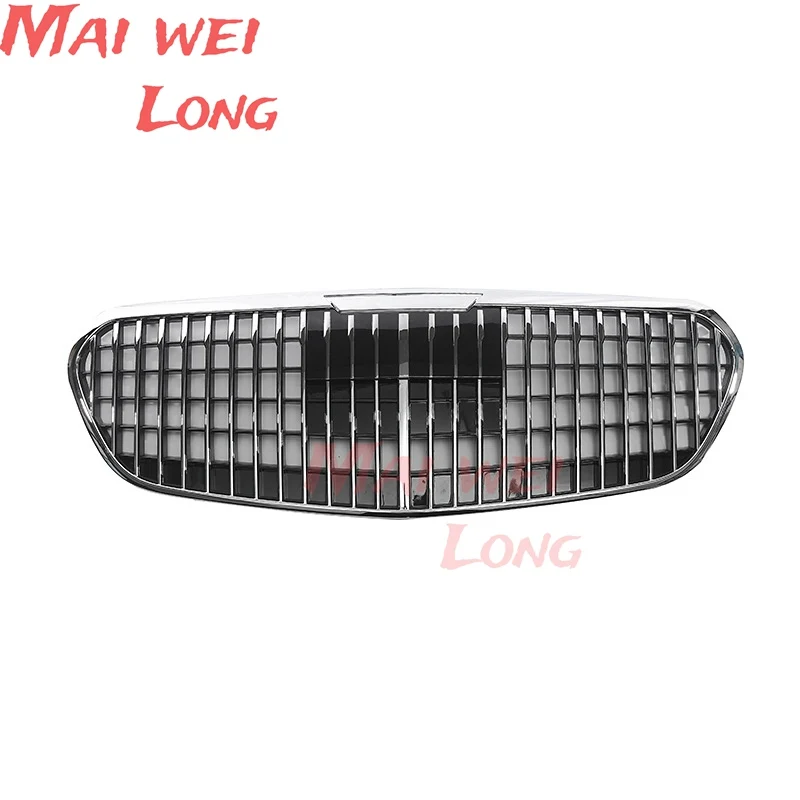 2021 anno rejilla parachoques delantero adatta para parrilla merced clase S W223 material ABS rejilla stile M por w223 S400L S450L - imagen 4