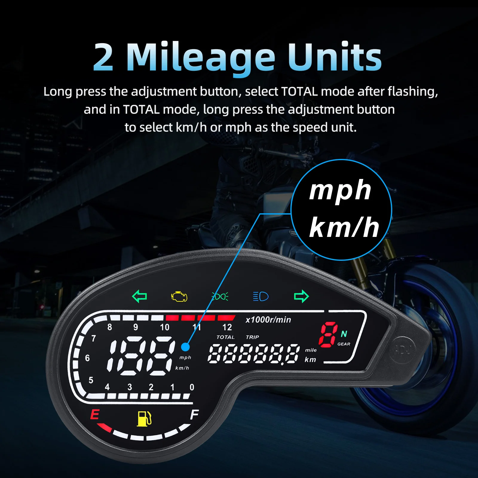 Velocímetro digital LED universal para Honda NXR150 NXR125 Bros - imagen 5