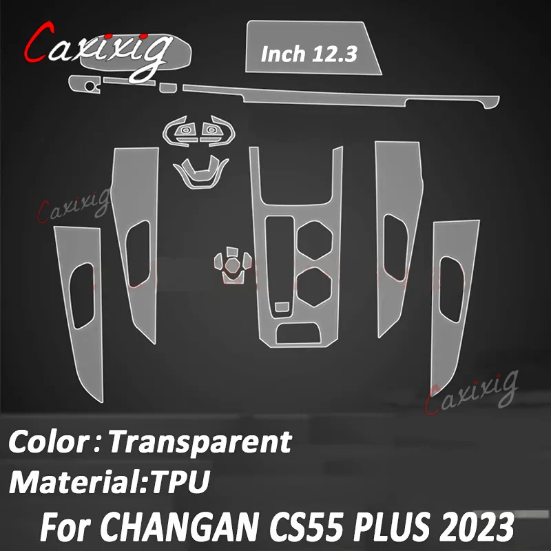 Protector TPU transparente para consola central Changan CS55 Plus - imagen 3