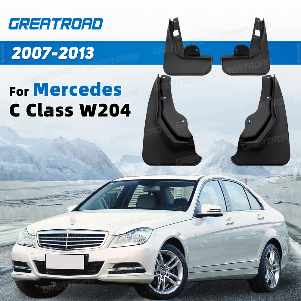 Protectores contra salpicaduras Mercedes Clase C W204, guardabarros