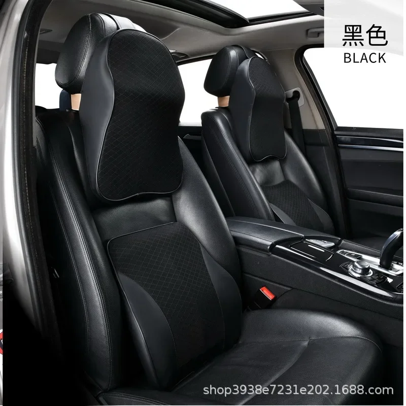 Almohada para el cuello del coche, sujeción de cabeza ajustable, espuma viscoelástica 3D, reposacabezas automático, almohada de viaje, soporte para el cuello, fundas de asiento, nuevo