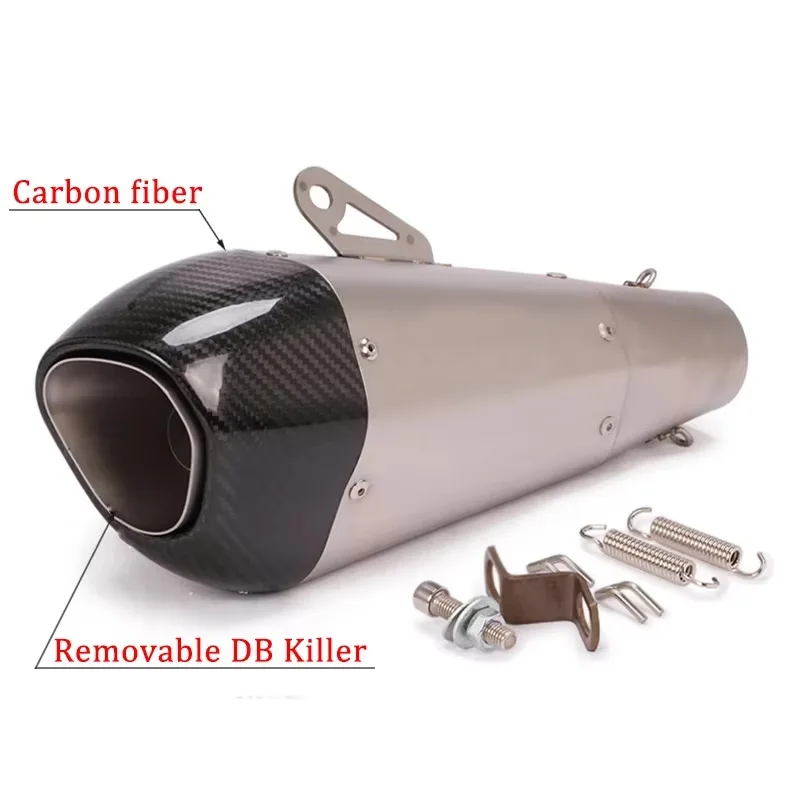 Silenciador escape fibra de carbono 51 mm – Honda/Yamaha/Kawasaki - imagen 2