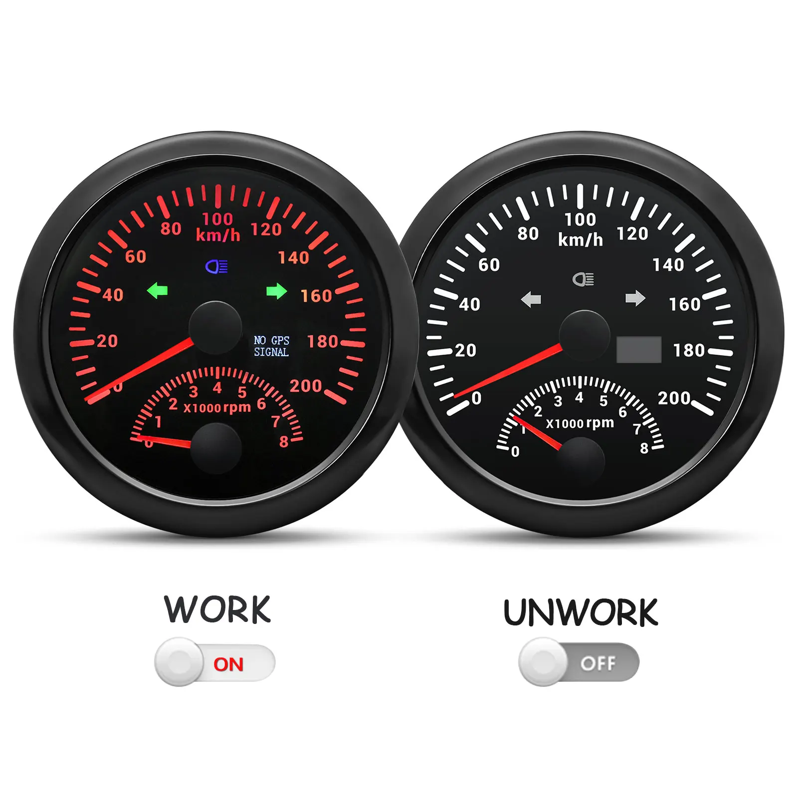 Velocímetro y tacómetro digitales GPS 2 en 1 para coche, ATV o barco - imagen 5