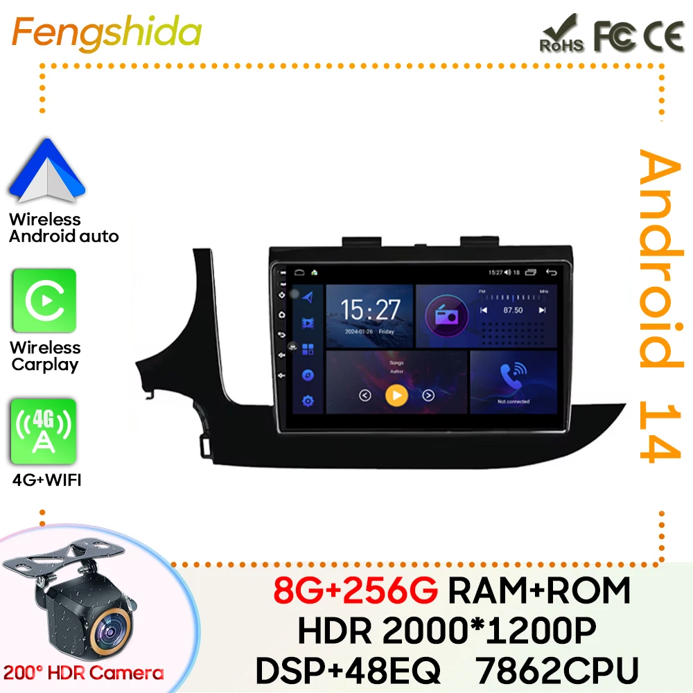 Autoradio Android Auto CarPlay WiFi GPS 5G táctil - Opel Mokka X Buick Encore 2016-2018