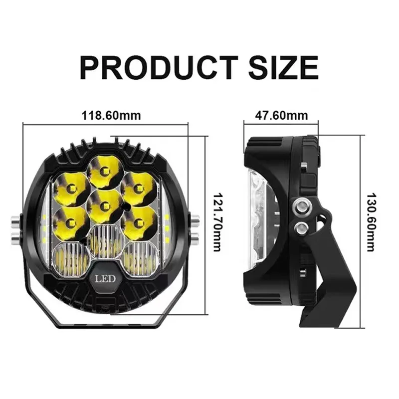 Faros LED de 5 pulgadas para Harley-Davidson y todoterreno - imagen 3