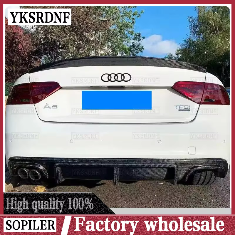 Alerón trasero de fibra de carbono para Audi A5 Coupé 2008-2016