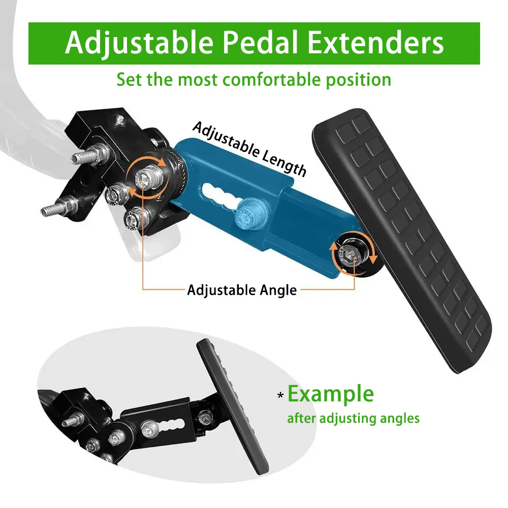 Extensores de Pedal de Gas y freno adecuados para la mayoría de los vehículos Pedal para Go Kart ángulo de longitud ajustable freno y aceleración de vehículos automáticos - imagen 4