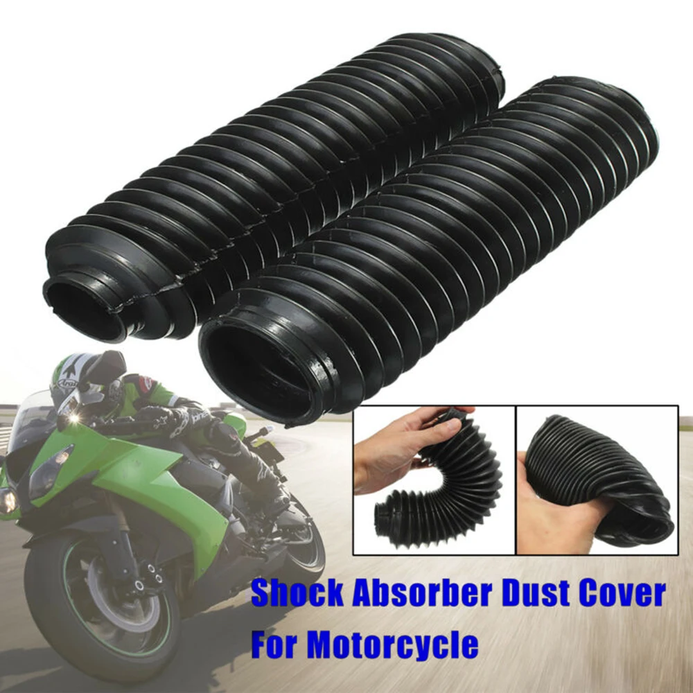 Guardapolvos de horquilla delantera CQR para motocicleta negros