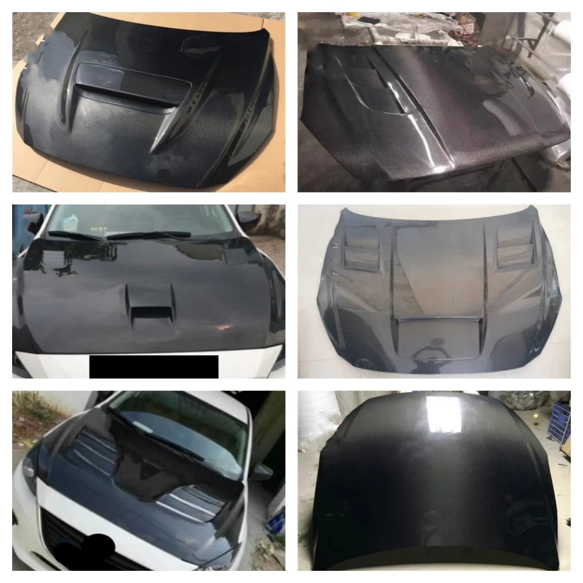 Capó de fibra MaiAutoR para Mazda3 Axela 2014-2016