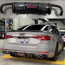 Difusor trasero Audi A4 B9 S line/S4 2017-2020 efecto carbono