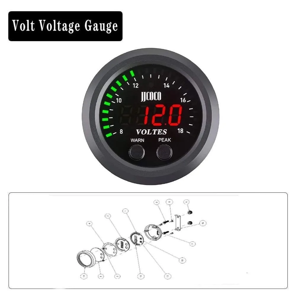 Voltímetro universal LED rojo para coche - imagen 3