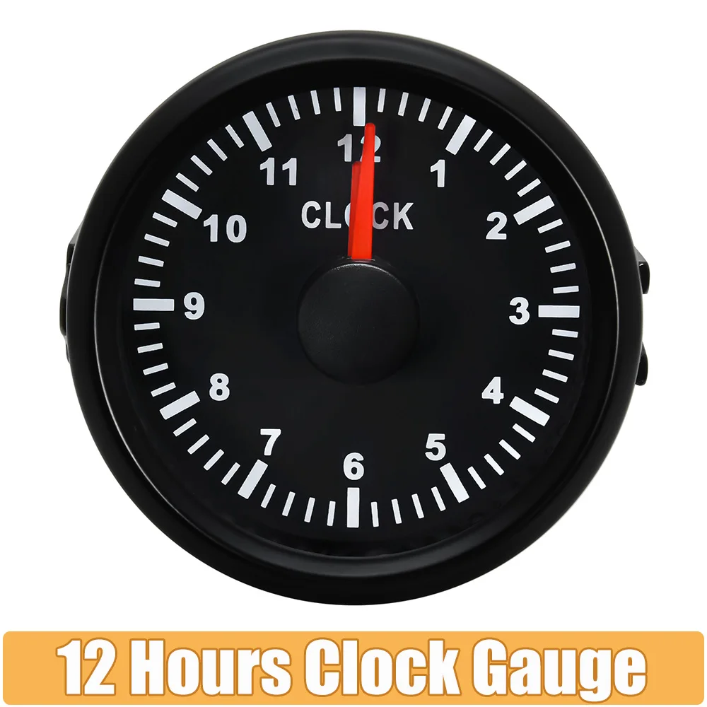 Cuentahoras 52 mm con retroiluminación roja para coche y barco, 9-32 V