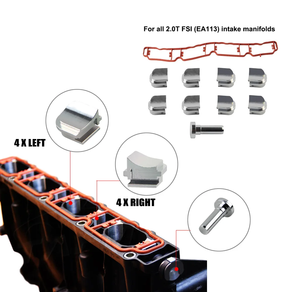 Colector de admisión aletas torbellino para VW Audi 2.0 TFSI EA113 - imagen 5