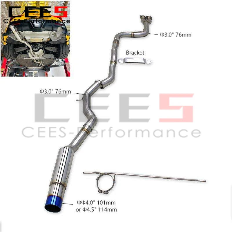 Escape catback CEES BMW M3 M4 G80 G82 3.0T acero inoxidable