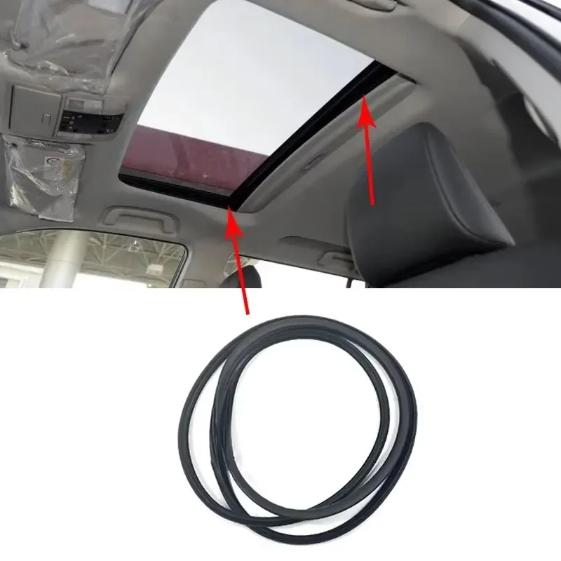 Tira de sellado de techo solar de coche, color negro, de goma, resistente al agua, compatible con TOYOTA Land Cruiser Prado 120 LC120 150 LC150 2003-2019