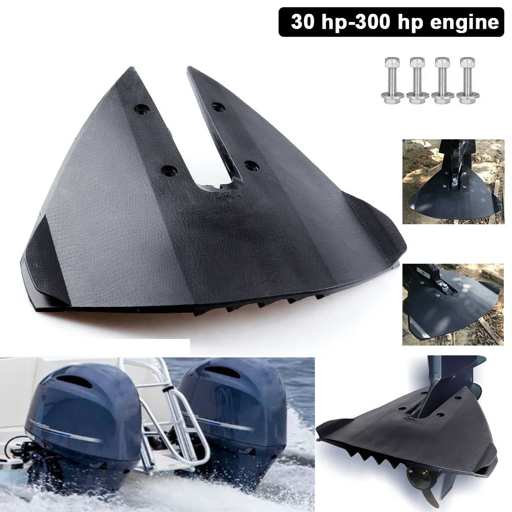 Hidroala estabilizador ABS para fueraborda 30-300 HP negro