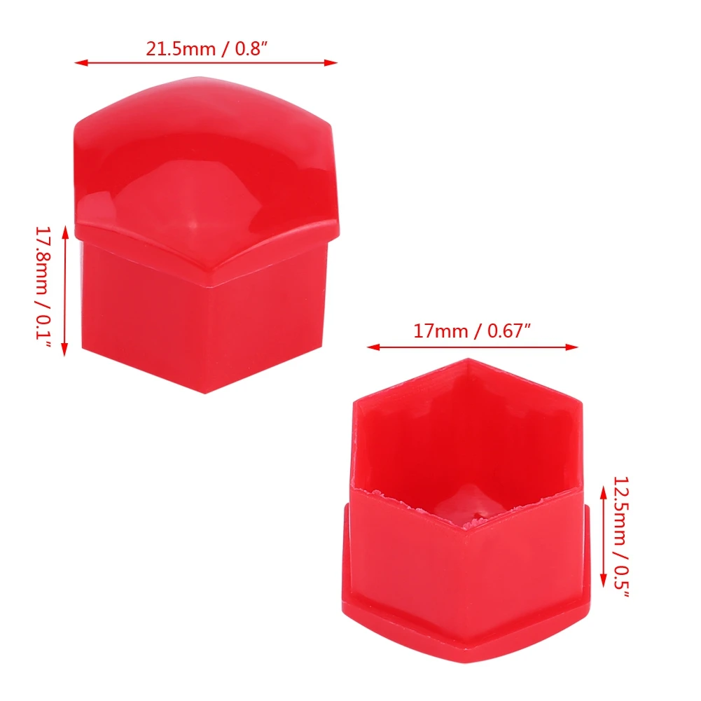 20 piezas cubiertas de cubo de rueda tuerca de terminal cubierta de tornillo tapa de protección de neumático cubierta de tuerca de cubo Universal cubierta de tuerca de rueda tuerca de terminal - imagen 2