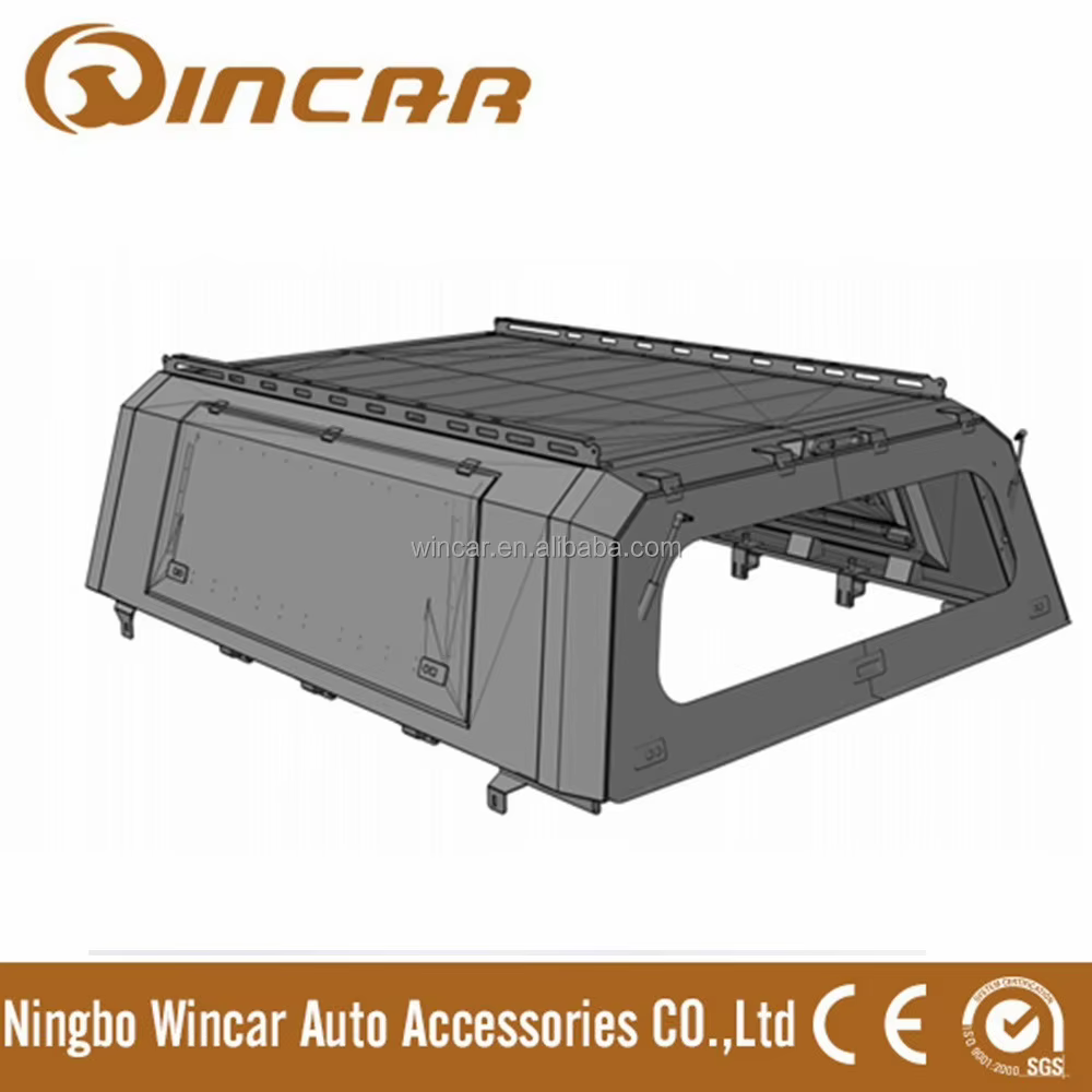 Toldo de acero para camioneta visto desde el exterior