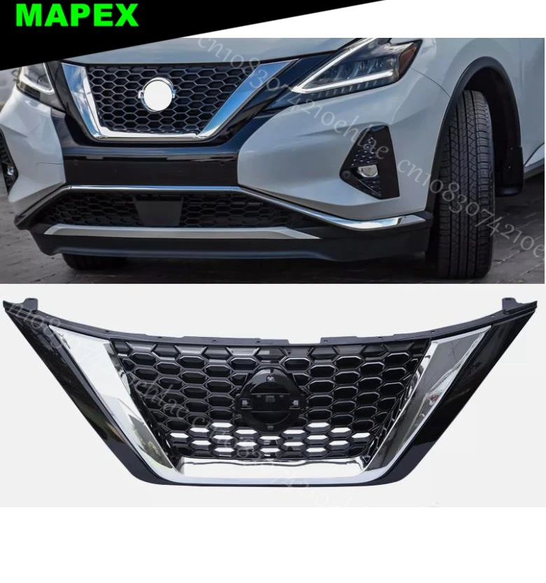 Parrilla delantera cromada y negra para Nissan Murano 2019-2023