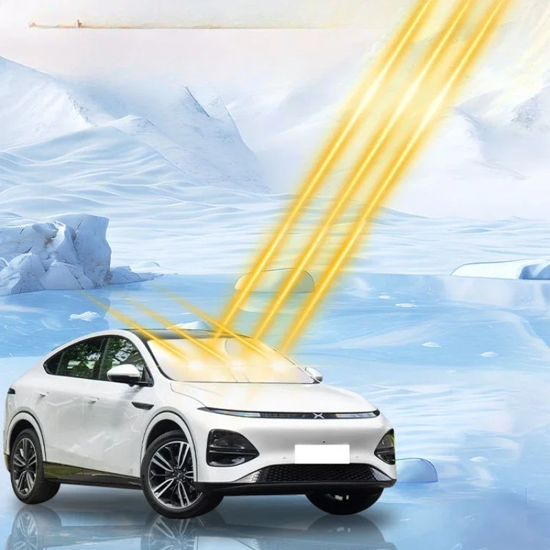 Para Xpeng G6 2023 2024, parasol para parabrisas de coche, bloques, Reflector de rayos UV, cubierta protectora para visera de ventana de coche, Parasol plegable, 1 pieza - imagen 5