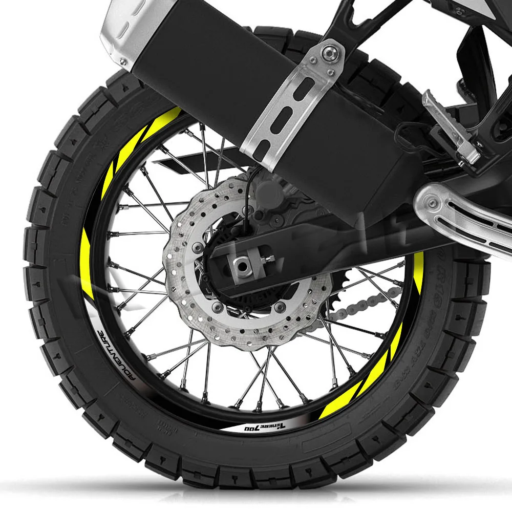 Acabado decorativo para llanta de Yamaha Tenere