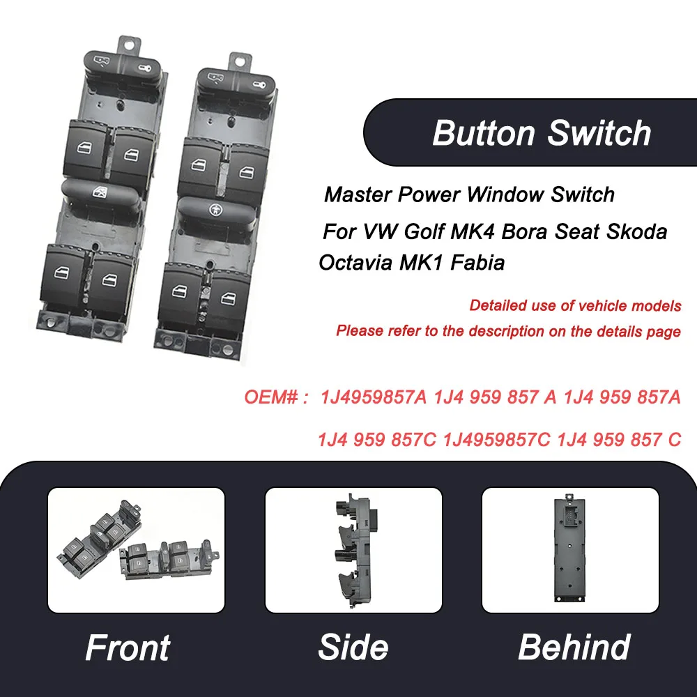 VW interruptor elevalunas para Golf, Jetta y Passat B5