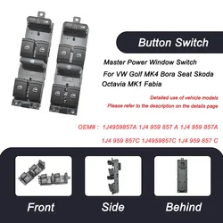 VW interruptor elevalunas para Golf, Jetta y Passat B5