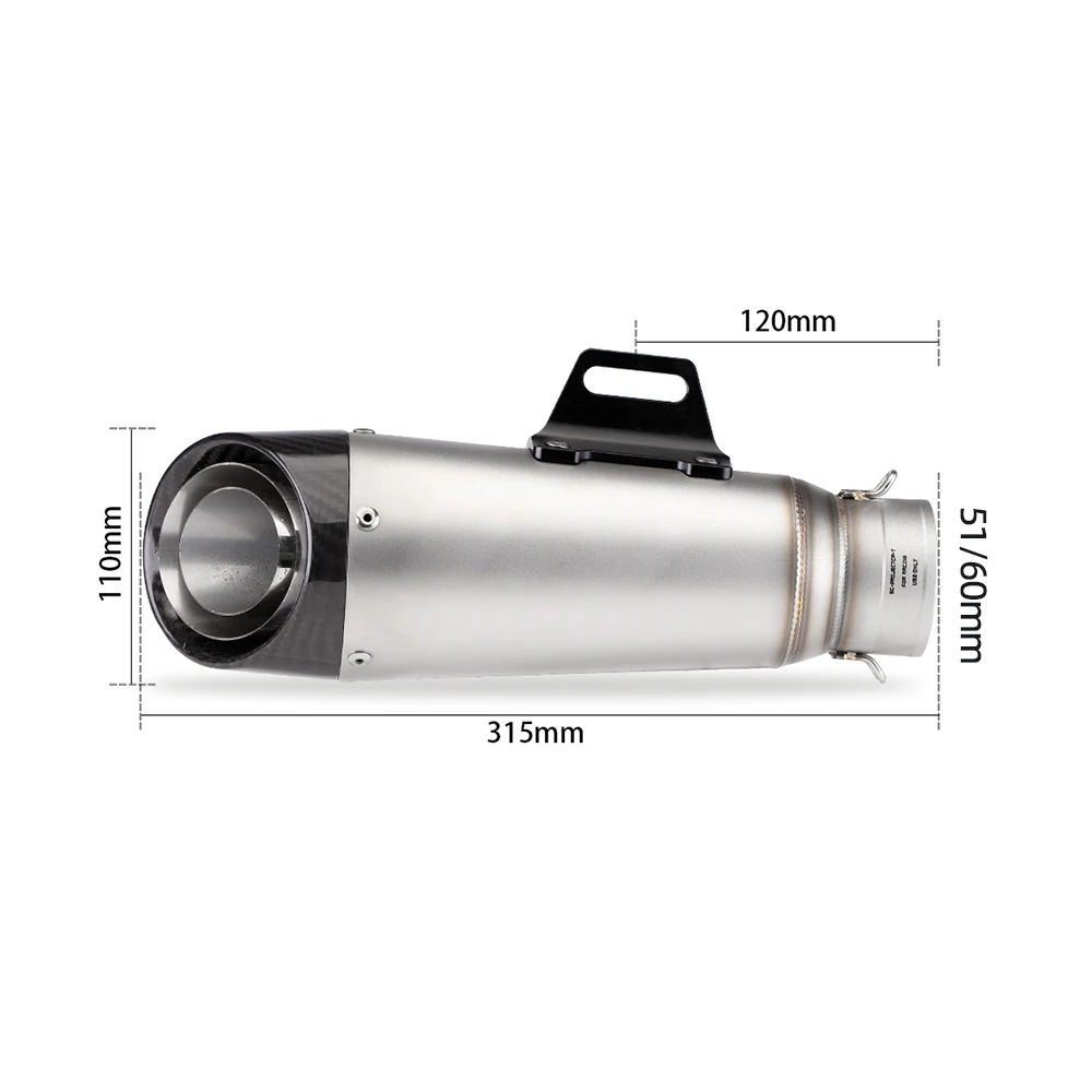 Silenciador de escape con antichispas para Honda YZF-R6 y MT-07 - imagen 2