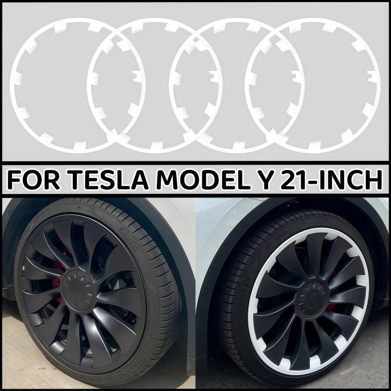 Tapas de buje Tesla Model Y 21 pulgadas, cubiertas de llanta