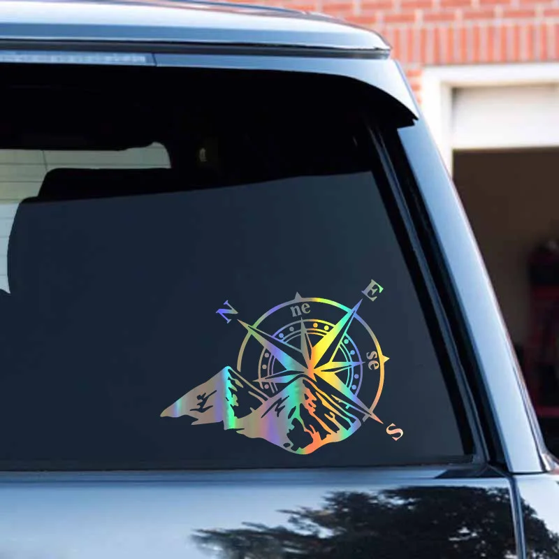 Pegatina brújula montaña para coche - estilo aventurero y deportivo - imagen 5
