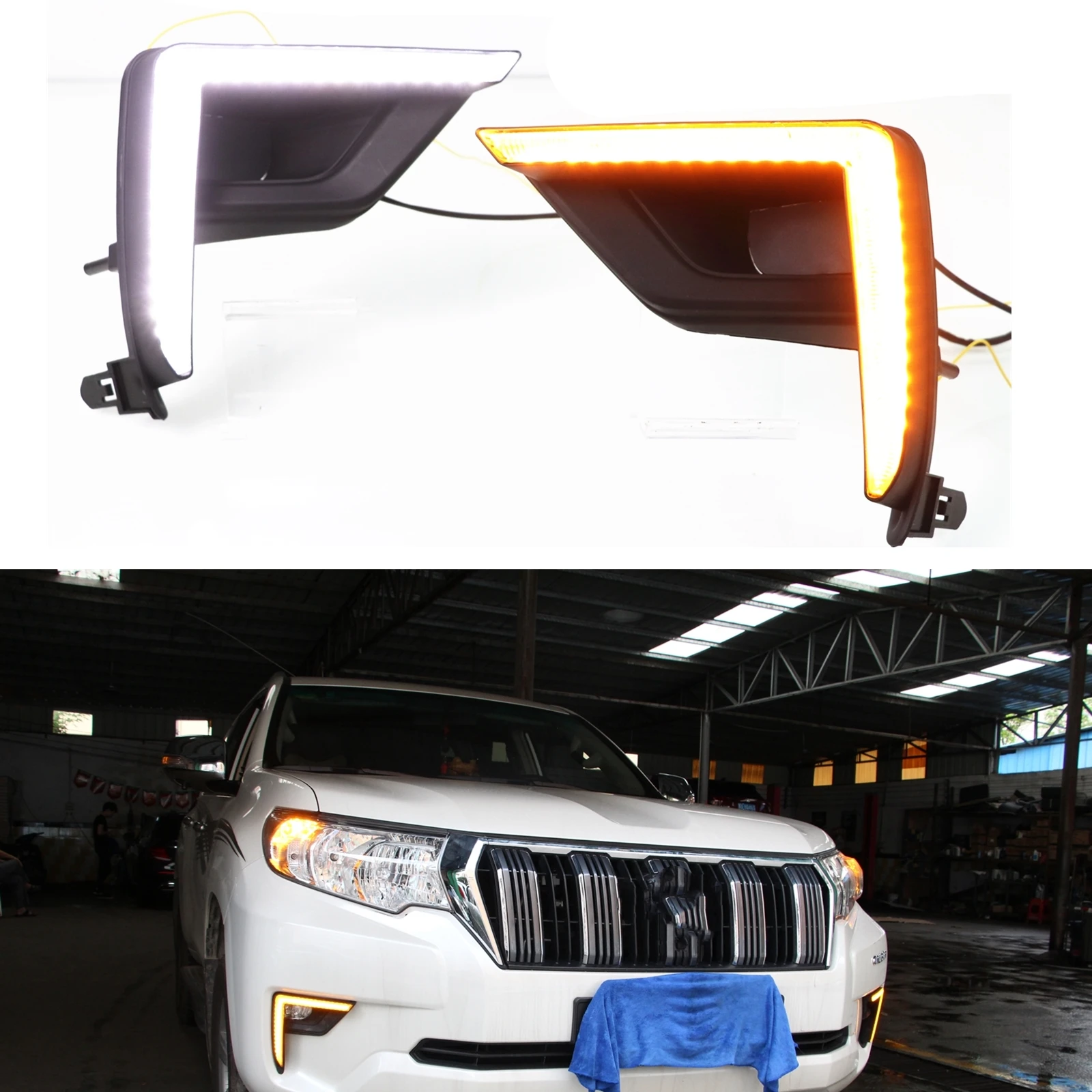 Luz diurna LED con intermitente Toyota Land Cruiser Prado 2017-2019