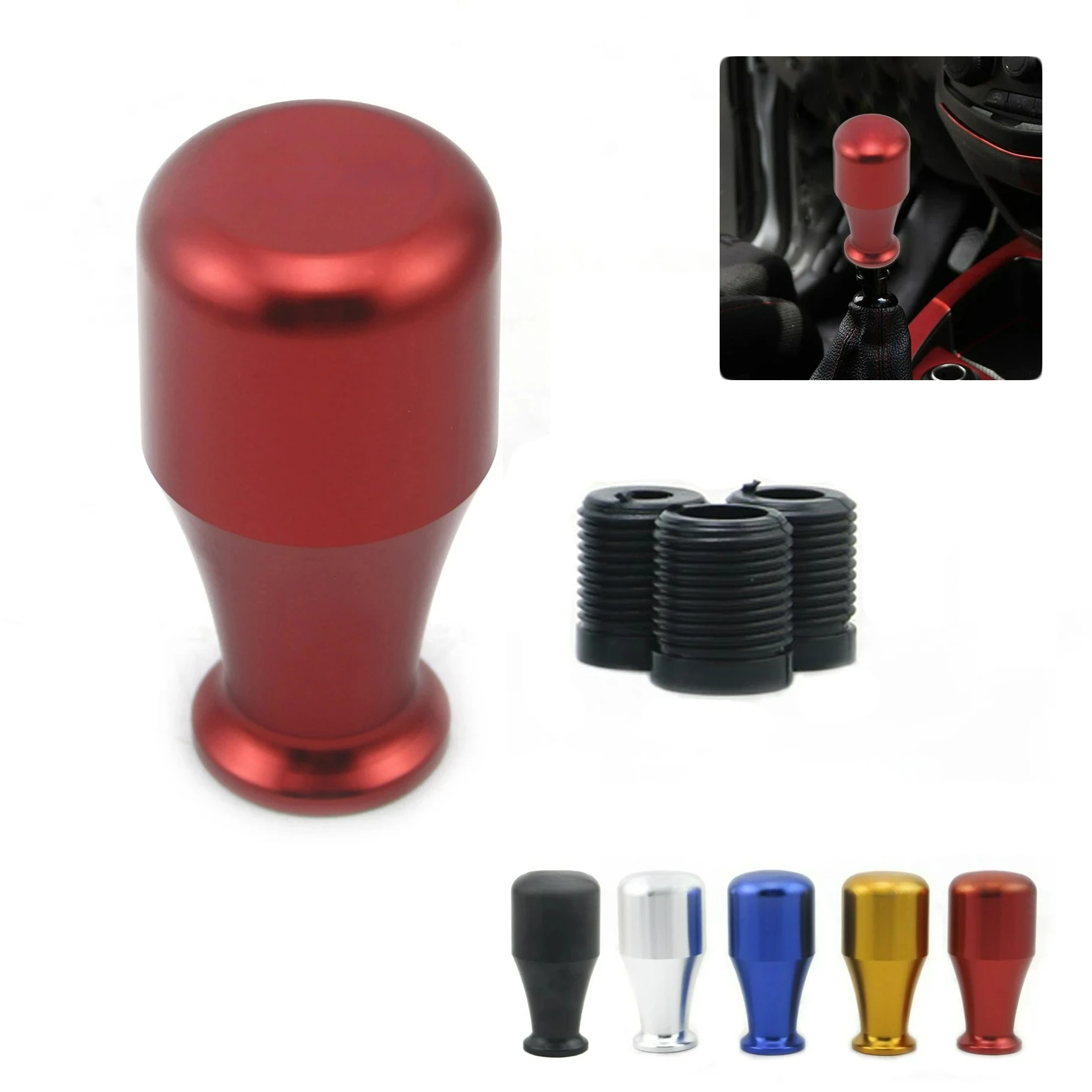 Pomo de cambio racing universal de aluminio para palanca extendida