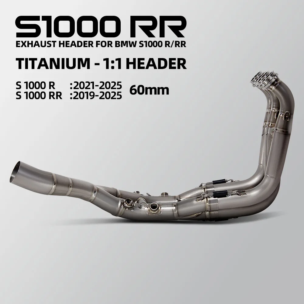Tubo conexión frontal de escape BMW S1000RR y S1000R en titanio
