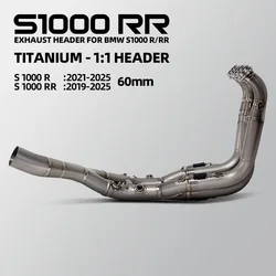 Tubo conexión frontal de escape BMW S1000RR y S1000R en titanio