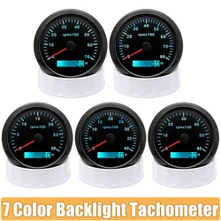 Tacómetro digital LED 85mm 7 colores para coche, moto y barco