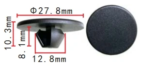 Shhworldsea A 0009917695, clip de soporte del capó Mercedes-Benz - imagen 2